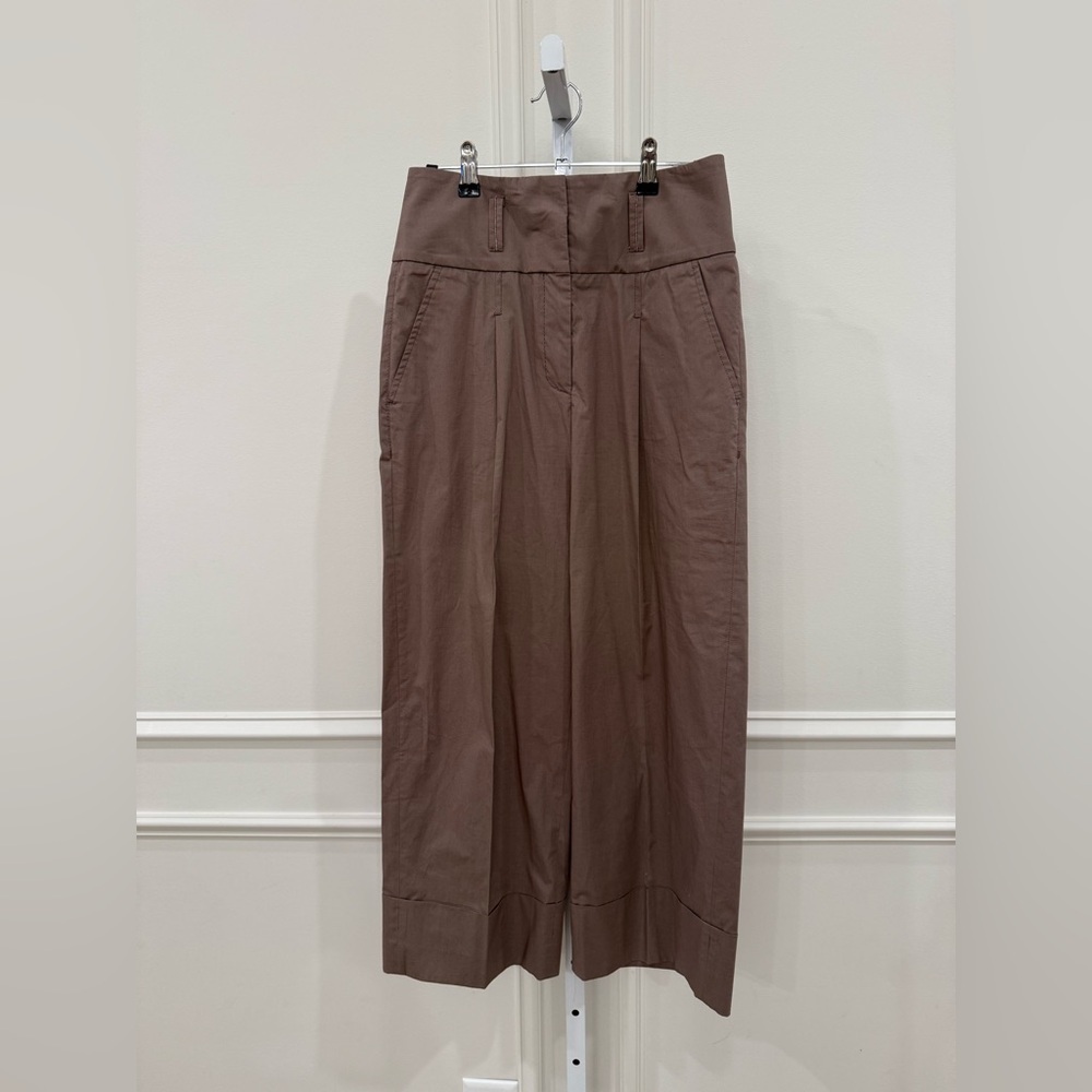 Peserico Taupe Cropped Trousers